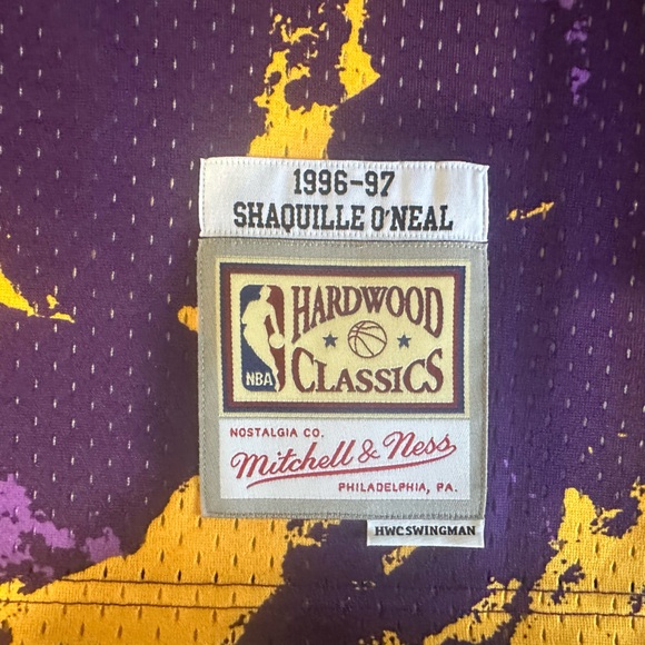 MENS S - NEW Mitchell & Ness Swingman Lakers #34 Shaquille O'Neal Sewn Jersey - Picture 5 of 7